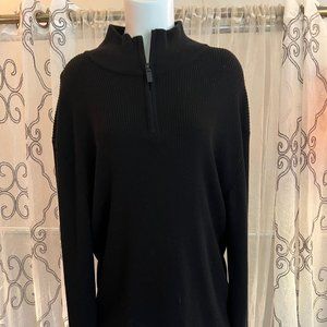 Men's Ribbed Zip Collar Sweater